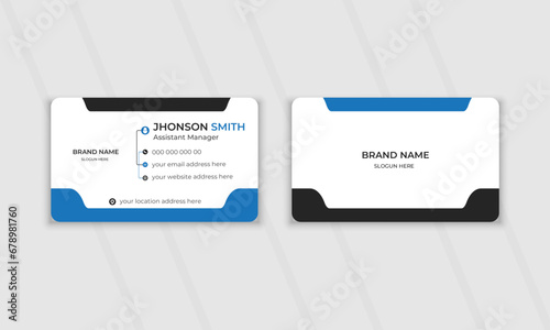 Modern and creative Double-sided business card template. Vector illustration