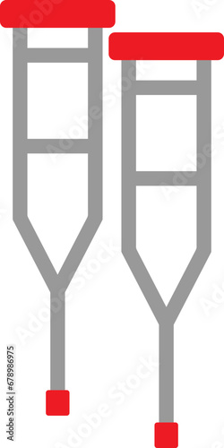 Underarm crutches icon