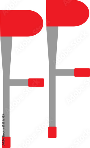 Forearm crutches icon