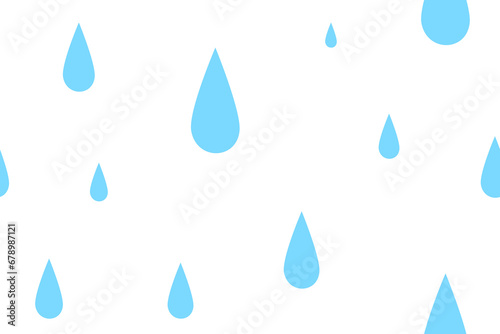 Vector illustration seamless drops pattern. raindrops on the window. droplets pattern. Spring abstract background in shades of blue. water drop icon isolated on white background.