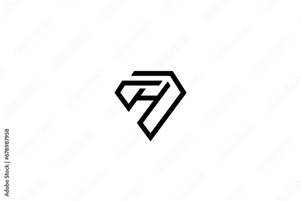 Letter H Diamond Logo Design Letter H Diamond Logo Design