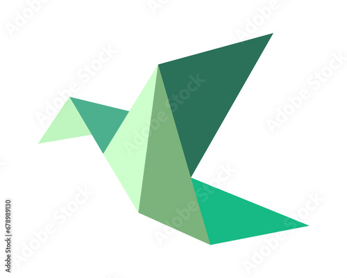 paper origami bird icon