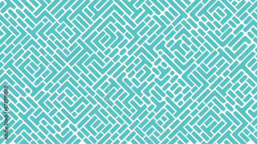 Geometric mosaic pattern. seamless abstract vintage background. Retro blue colors. Endless texture can be used for printing onto fabric and paper or scrap booking. 