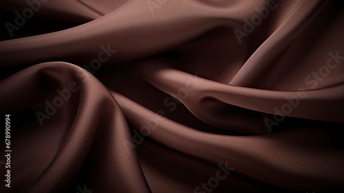 Dark Brown Textured Fabric Material for Background Use.