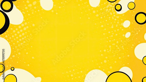 Retro Yellow Pop Art Background Banner. photo