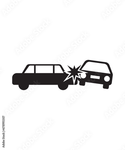 car accident icon, vector best flat icon.