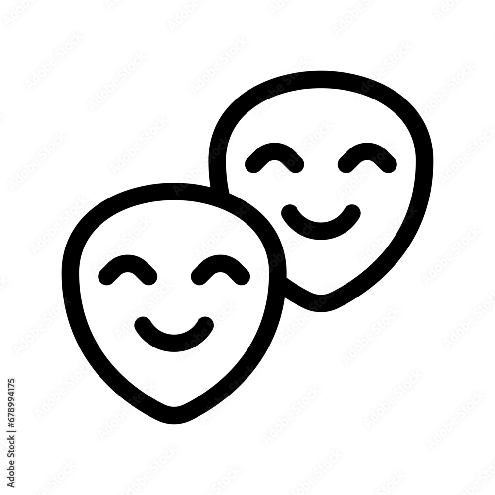 Theatre Mask Icon Vector Symbol Design Illustration Theatre Mask Icon Vector Symbol Design Illustration