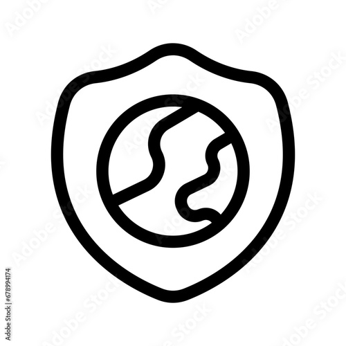 Earth Protection Icon Vector Symbol Design Illustration