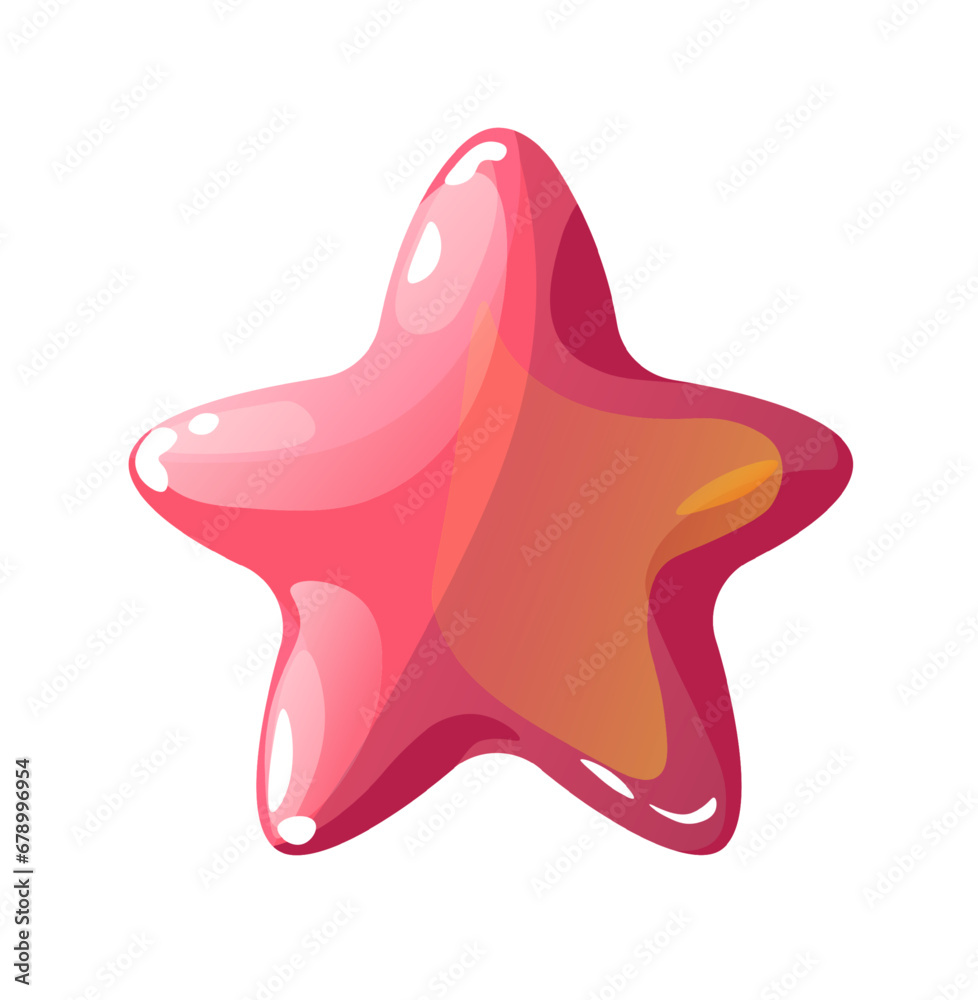Chewy sugar in shape of star gummy jelly candy Chewy sugar in shape of star gummy jelly candy