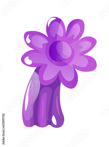 Chewy sugar, flower gummy jelly candy marmalade