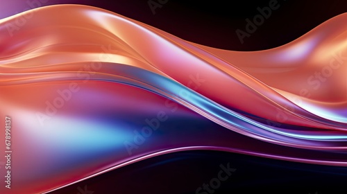 Metallic Wavy Liquid Abstract Background for Tech Innovation Design.