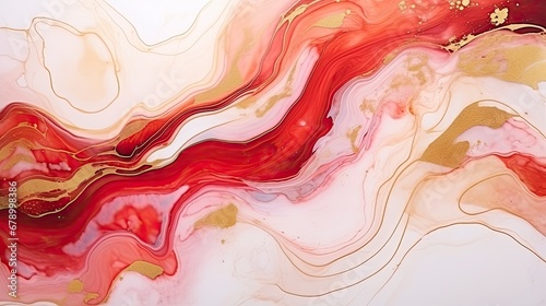 Alcohol Ink Art with Marble Swirls and Agate Ripples for Trendy Background.