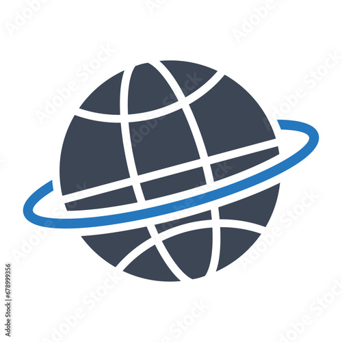 Planet earth equator vector icon	
