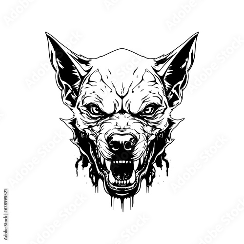 dog wolf tiger lion cat skull vector illustration for tattoo, printing on t-shirts, posters and other items. animal skeleton drawing. wildlife tattoo symbol design.