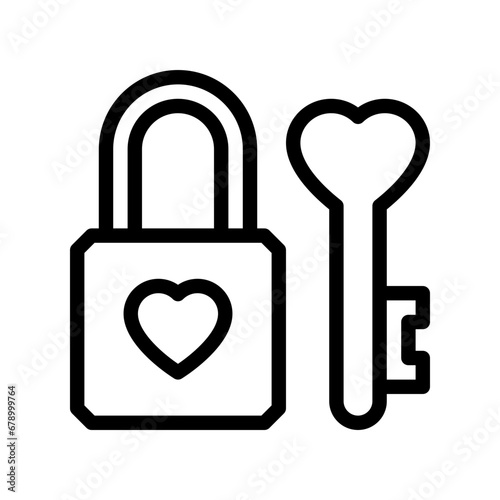 locked line icon