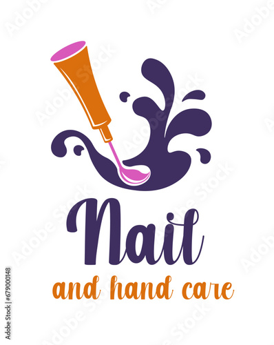 Manicure salon for hand care, beauty procedure photo