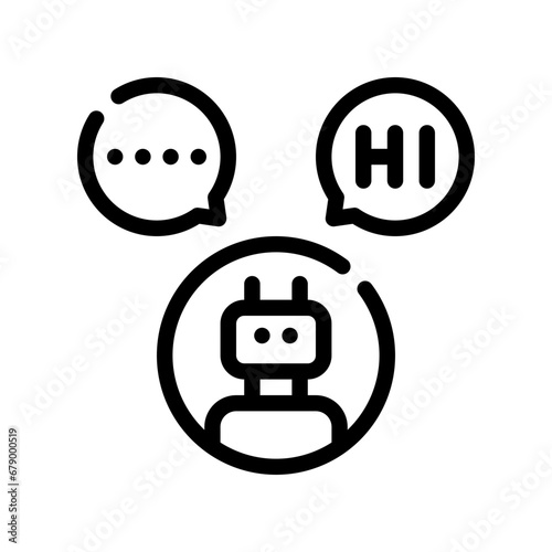 chatbot line icon