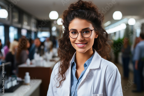 Portrait of happy pharmacist man with pharmacy services, medicine advice and product trust at shop, retail counter. Inventory, stock help desk and medical professional worker, person or doctor smile. photo