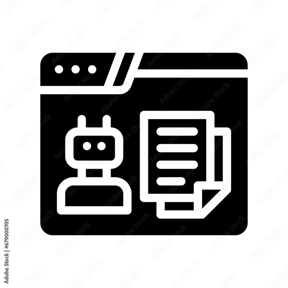 virtual assistant glyph icon virtual assistant glyph icon
