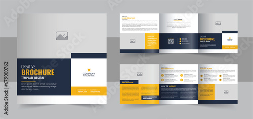 Fotografia Square covers design templates for trifold brochure, flyer, cover design, book,