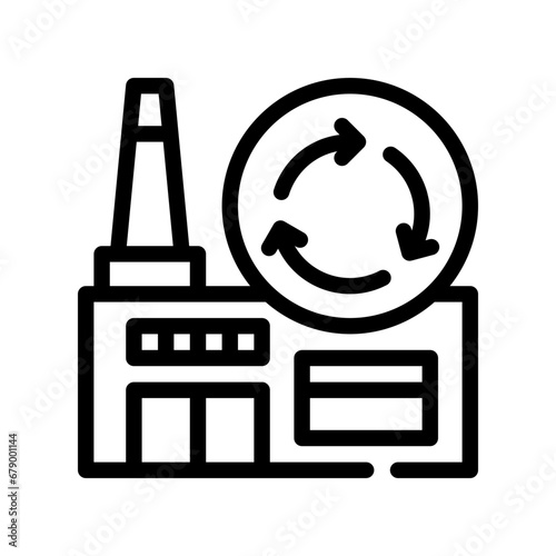 eco factory line icon