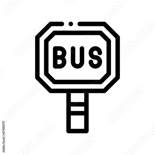traffic sign line icon