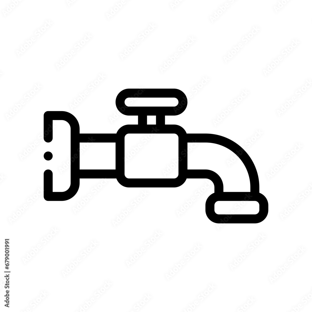 water tap line icon