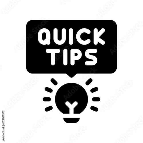 tips and tricks glyph icon