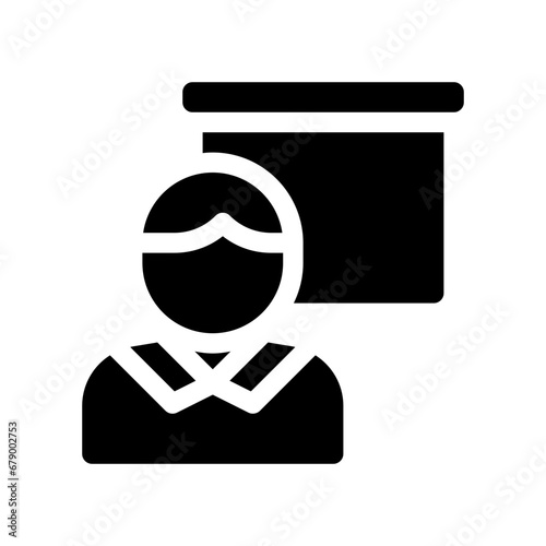 mentoring glyph icon