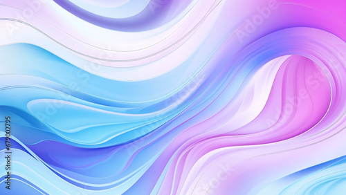 Sky Blue and Lavender Fluid Color Waves Abstract Pattern