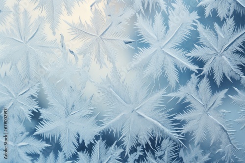 Beautiful frost pattern on a window