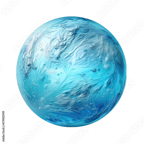Representation of Uranus Planet Isolated on Transparent or White Background, PNG