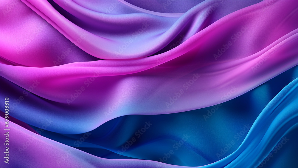 Obraz premium Violet and Indigo Fluid Color Waves Abstract Pattern Designs