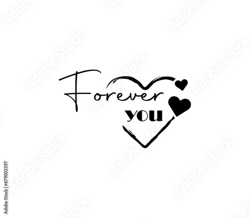 Forever you Abstract black and white art
