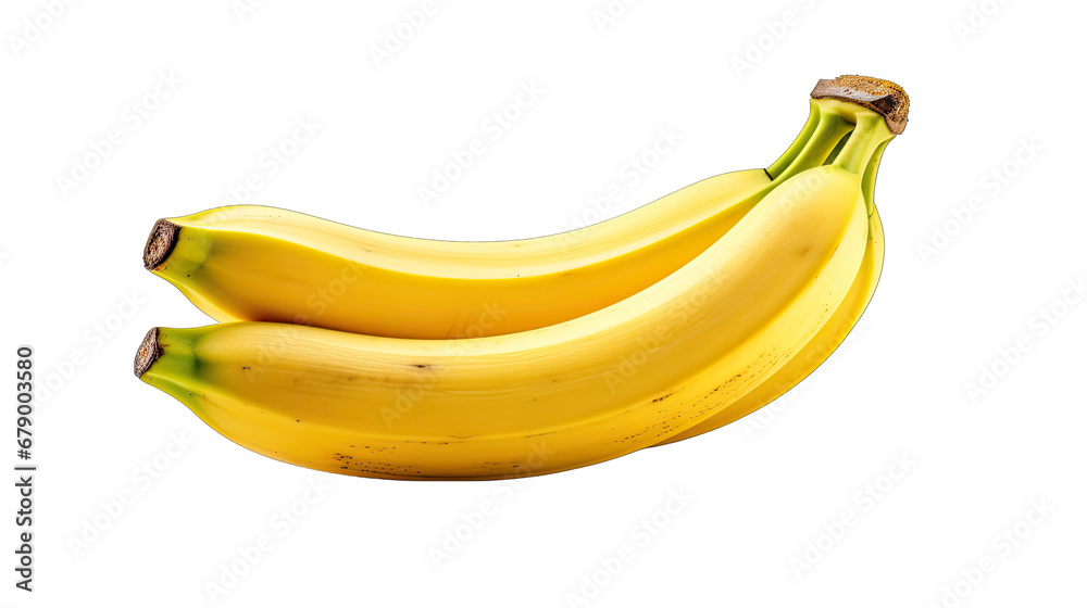 Curved Banana Fruit Isolated on Transparent or White Background, PNG Curved Banana Fruit Isolated on Transparent or White Background, PNG