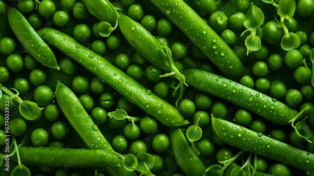 Background Full of Fresh Sweet Green Pea Ceeds. Healthy Eating Concept Background Full of Fresh Sweet Green Pea Ceeds. Healthy Eating Concept