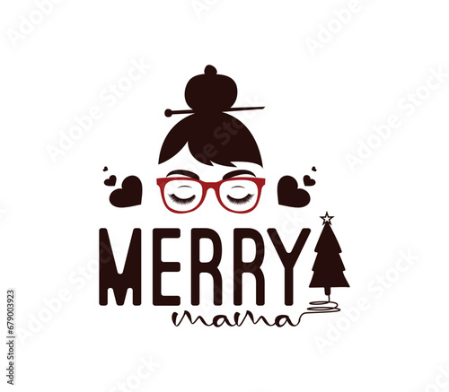 Merry mama t-shirt design vector