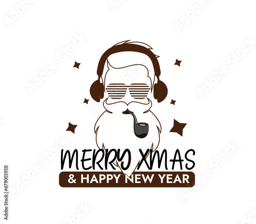 Merry Xmas and happy new year t-shirt design