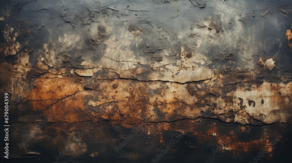 Weathered and rusty background with old and elderly reflection on textured dirt Weathered and rusty background with old and elderly reflection on textured dirt