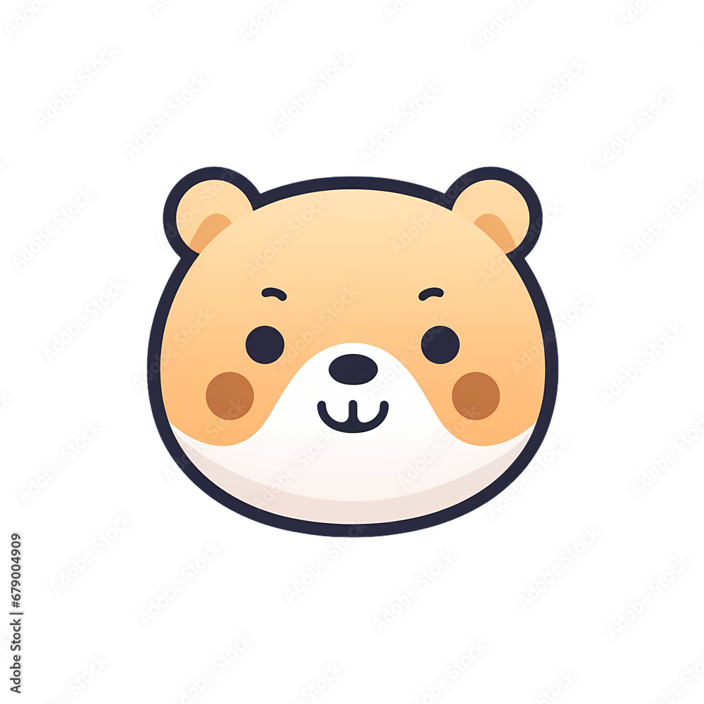 Logo design cute head bear icon, material, vector illustration, decorative design element, transparent background, game icon Logo design cute head bear icon, material, vector illustration, decorative design element, transparent background, game icon