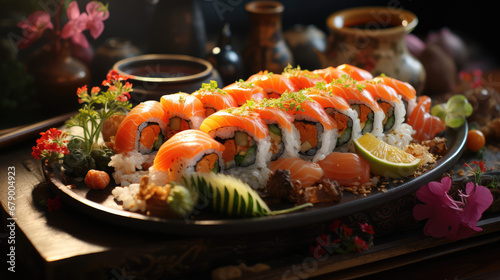 Wallpaper Mural sushi on a plate Torontodigital.ca