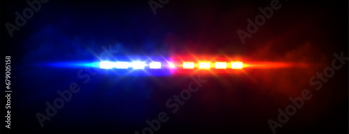 Emergency or police car siren flashing lights photo