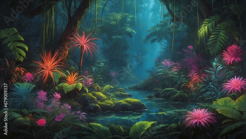 A beautiful tropical forest with otherworldly beauty 