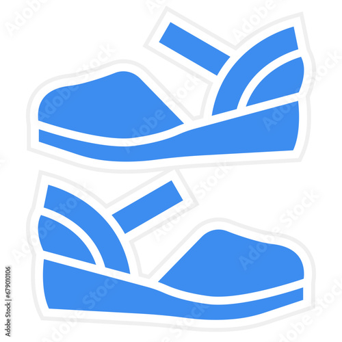 Vector Design Women Shoes Icon Style