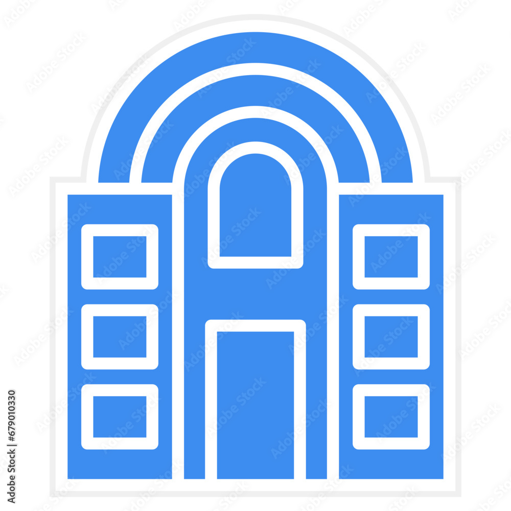 Vector Design Old Building Icon Style Vector Design Old Building Icon Style