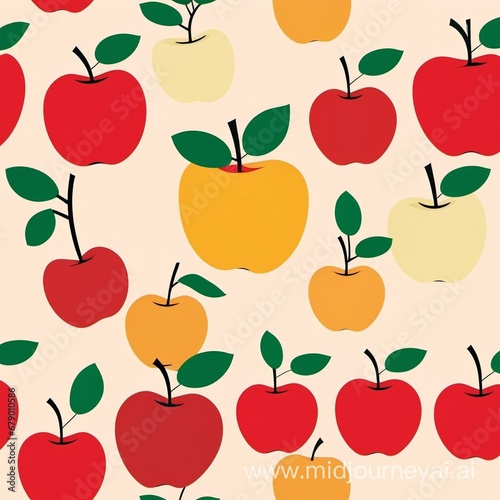 seamless background with apples