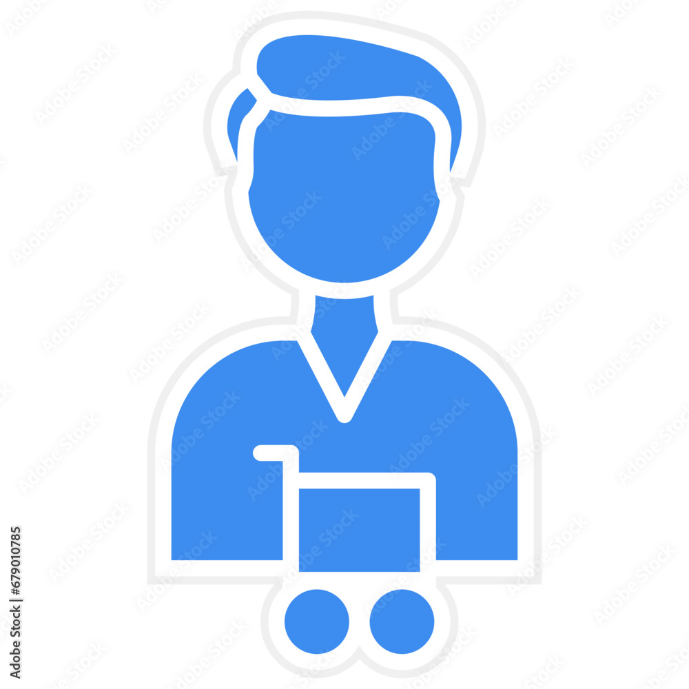Vector Design Customer Male Icon Style Vector Design Customer Male Icon Style
