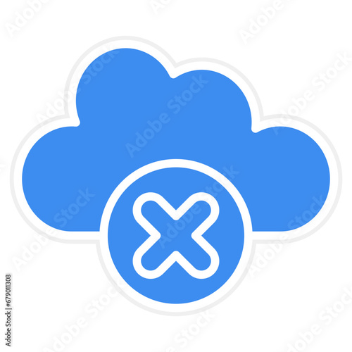 Vector Design Cloud Inaccessible Icon Style