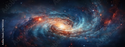 Stellar Spiral Galaxy Amidst the Starry Depths of Space.