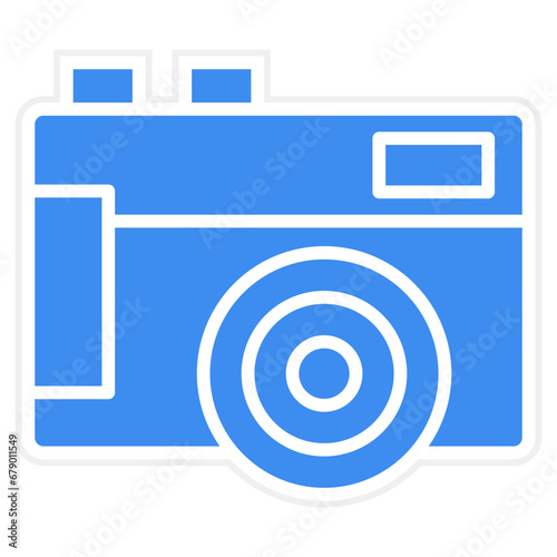 Vector Design Mirrorless Camera Icon Style